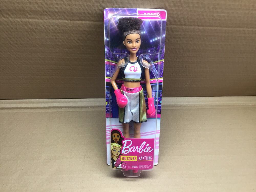 Mattel Barbie You Can Be Anything Boxer Doll Pink Gloves GJL64 DVF50 NIB NRFB